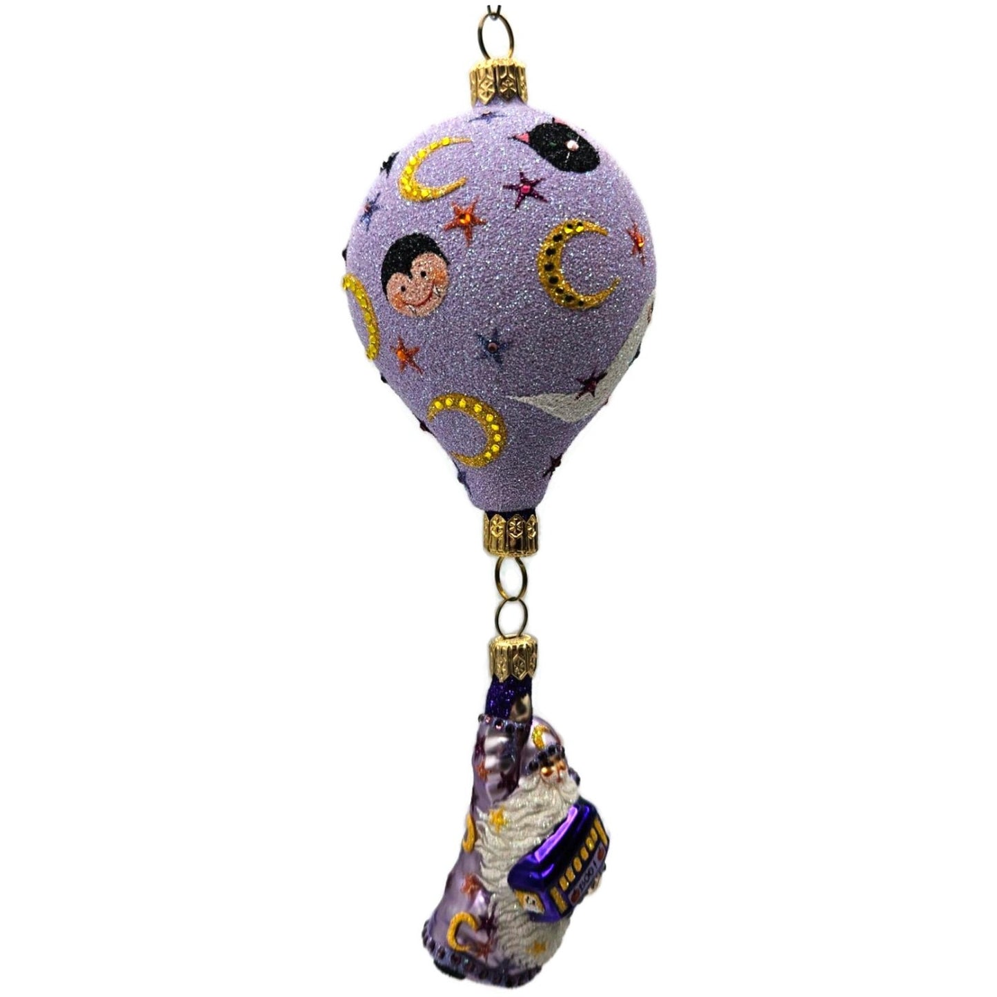 Patricia Breen Santa For Karen Halloween Icons Balloon Moon Stars Ornament Gumps