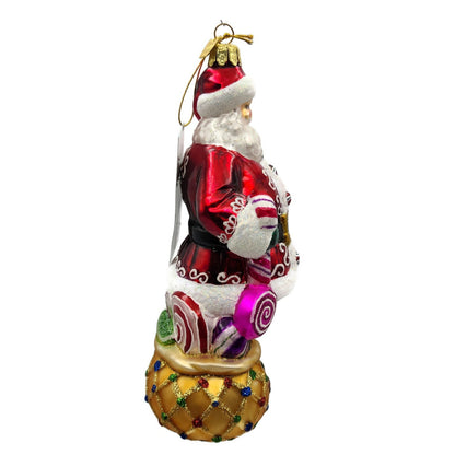 Kurt S Adler Bellissimo Santa Claus Candy Cane Christmas Tree Ornament BELL0008