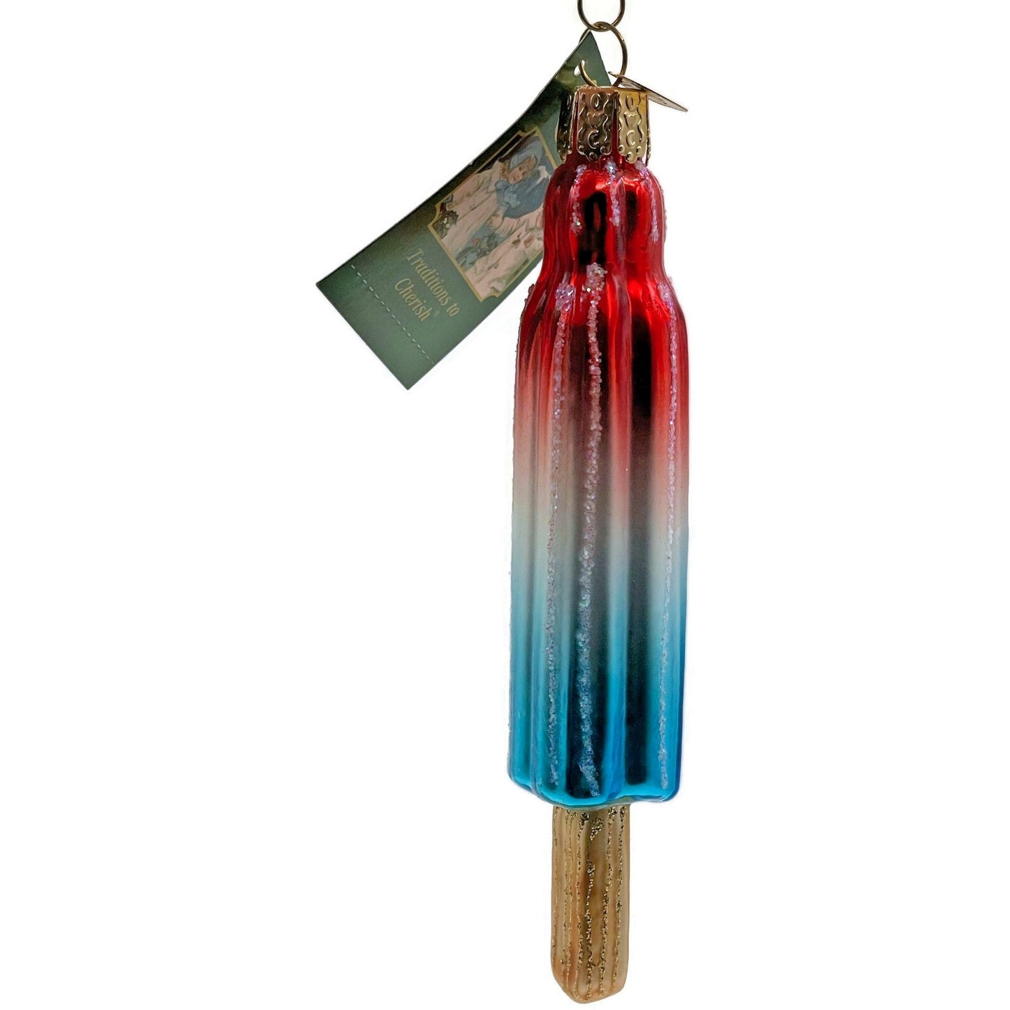 OWC Red White Blue Ice Pop Ornament Old World Christmas Summer Patriotic Decor