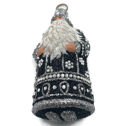 Patricia Breen Miniature Sublime Santa Claus Black Christmas Tree Ornament