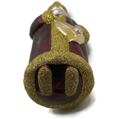 Patricia Breen Saint Nicholas Bordeaux Gold Glitter Christmas Tree Ornament