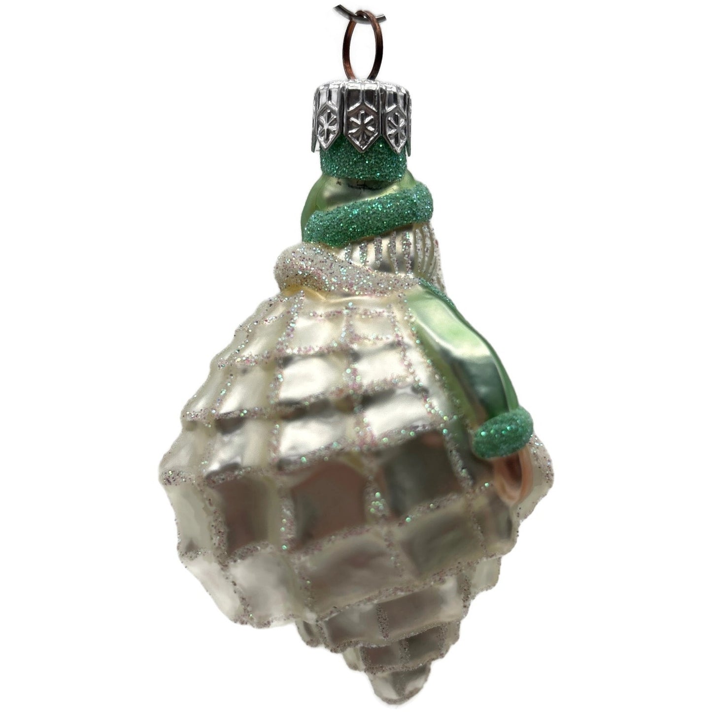 Patricia Breen Turitella Santa Aquatic Green Shell Nautical Christmas Ornament