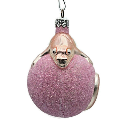 Patricia Breen Chameleon Pink Orb Glittered Christmas Holiday Tree Ornament
