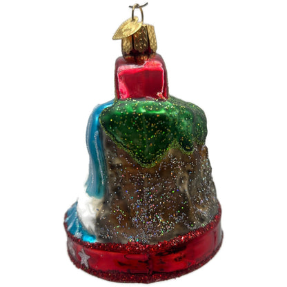 Niagara Falls Rainbow Water Fall OWC Glass Glitter Ornament Old World Christmas