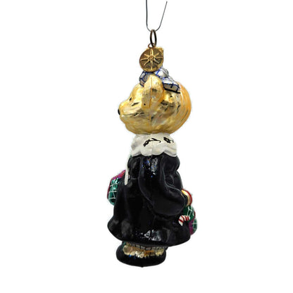 Christopher Radko Petite Portrait in Black White Muffy Holiday Ornament 00NAB06