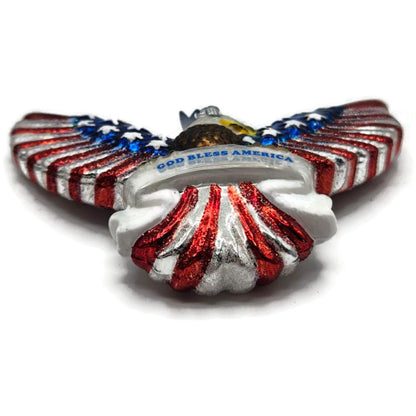 Patriotic Eagle God Bless America Christmas Tree Ornament Kurt Adler Noble Gems