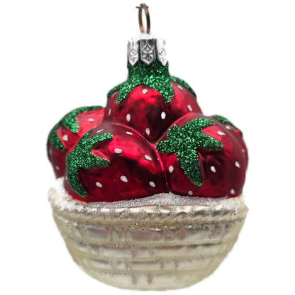 Patricia Breen Strawberry Basket Red Green Fruit Spring Christmas Tree Ornament