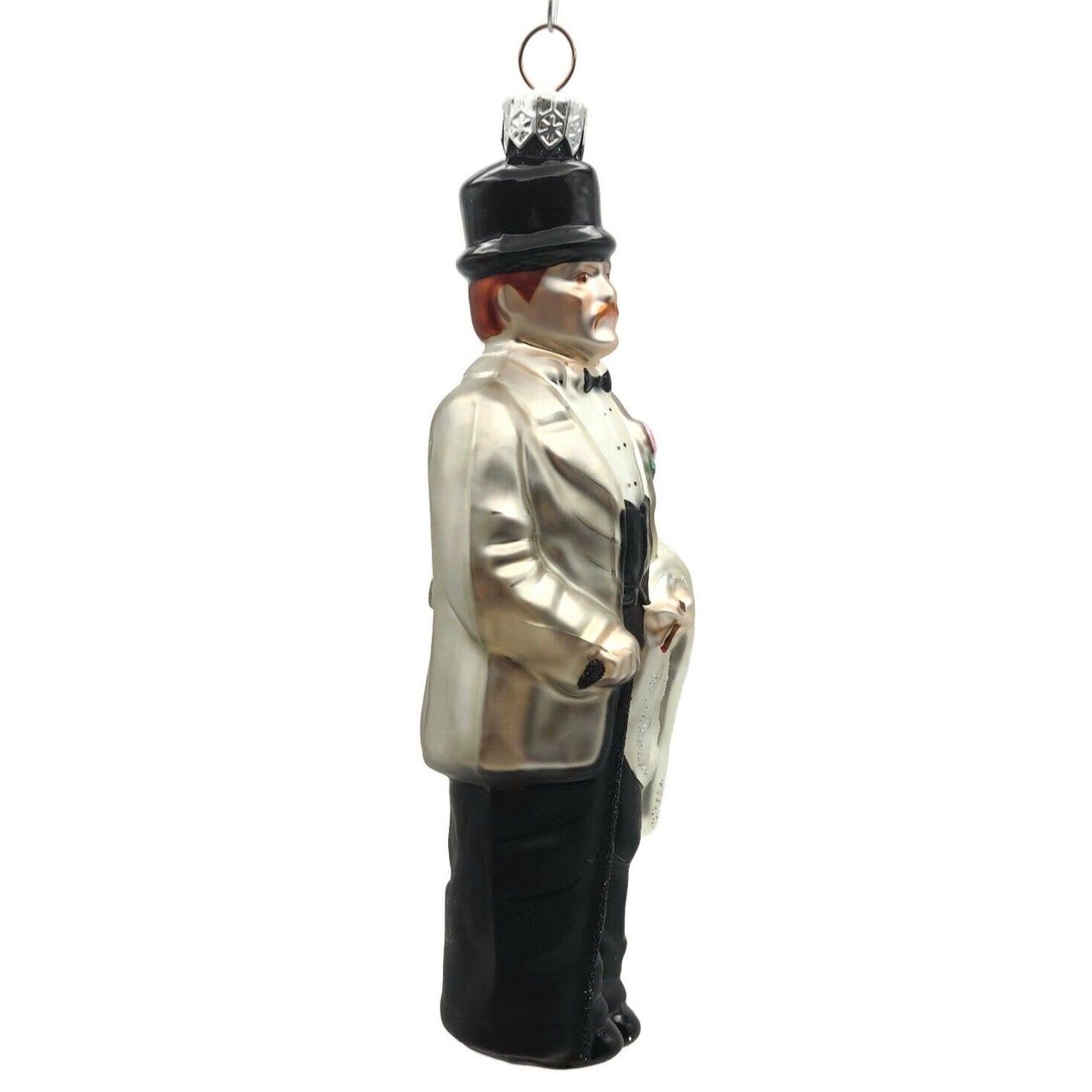 Patricia Breen Seurat Man Black Platinum Artist Christmas Holiday Tree Ornament