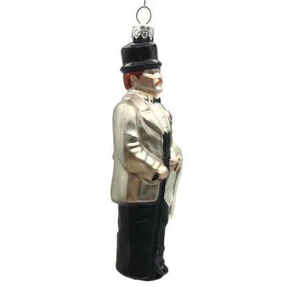 Patricia Breen Seurat Man Black Platinum Artist Christmas Holiday Tree Ornament