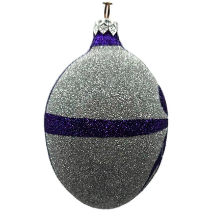 Patricia Breen Egg Gray Purple Present Easter Christmas Tree Ornament TCS