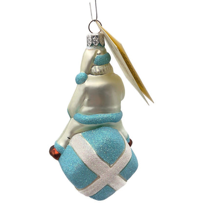 Patricia Breen For You Henry Blue Santa Claus Present Christmas Ornament