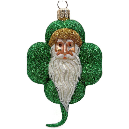 Patricia Breen Eire Santa Green Shamrock St. Patrick's Christmas Tree Ornament