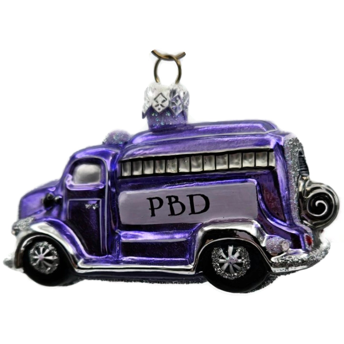 Patricia Breen Brave True Lavender Fire Truck Christmas Tree Ornament CATZ