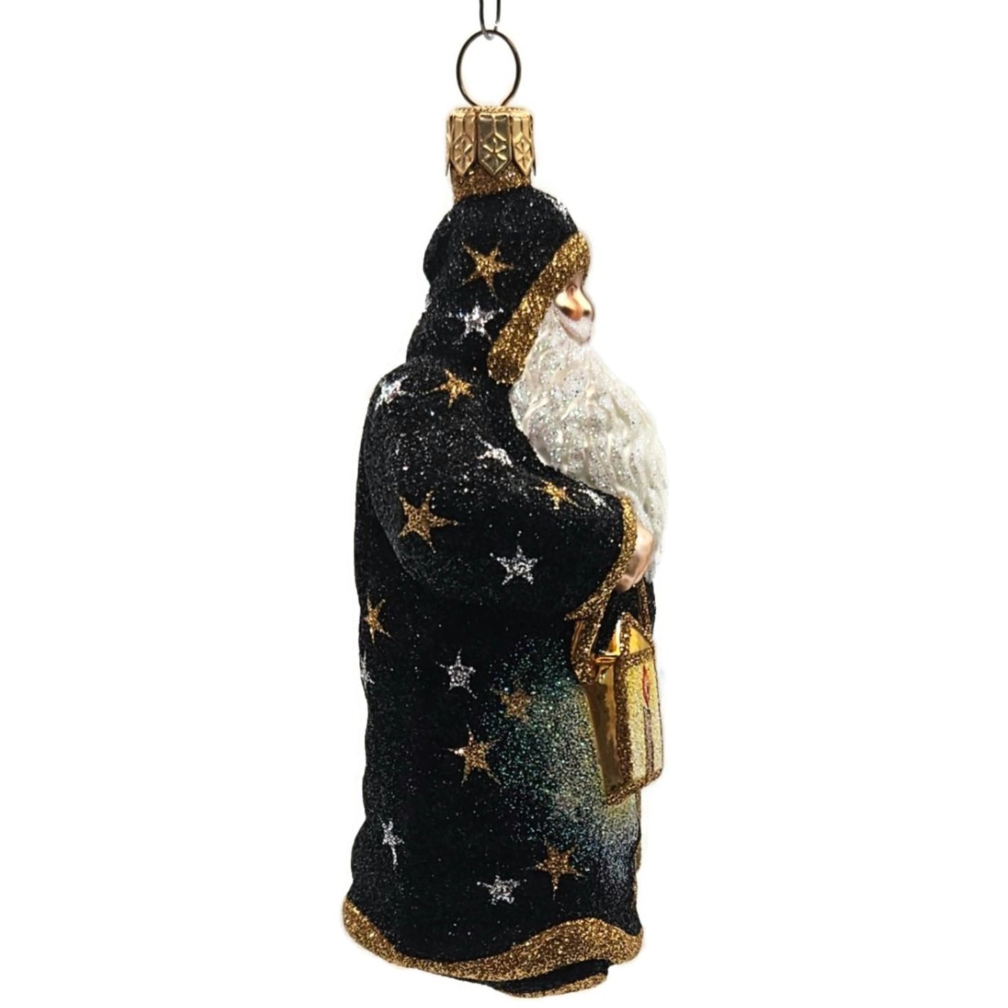 Patricia Breen One If By Land Two If By Sea Black Stars Christmas Tree Ornament