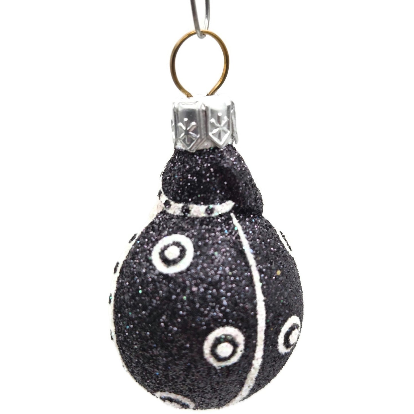 Patricia Breen Ladybug Noel Black Glittered Polka Dots Spring Christmas Ornament