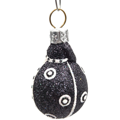 Patricia Breen Ladybug Noel Black Glittered Polka Dots Spring Christmas Ornament