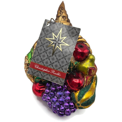Christopher Radko Bountiful Harvest Cornucopia Thanksgiving Christmas Ornament