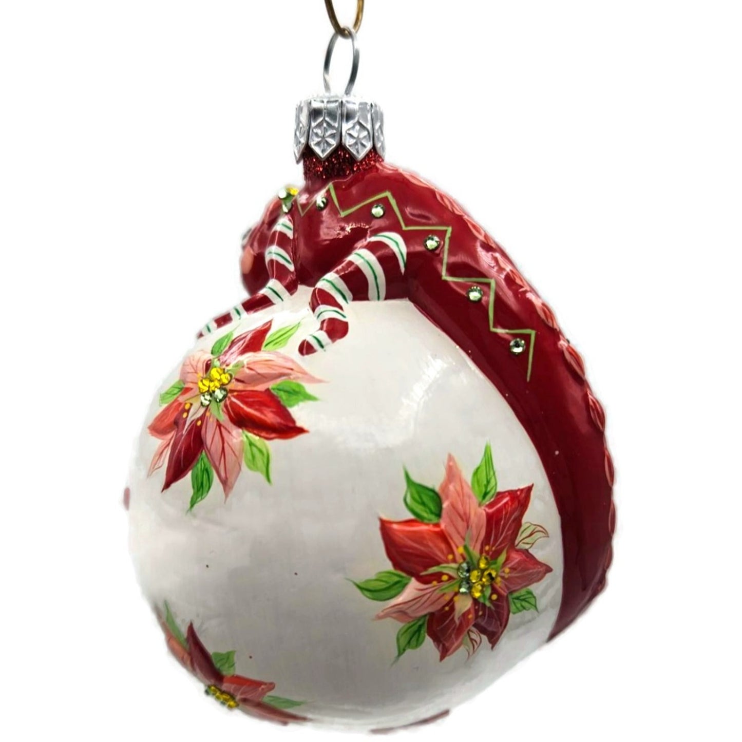 Patricia Breen Happy Holidays Hamish Poinsettia Chameleon Christmas Ornament