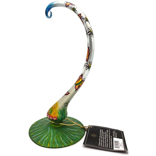 Christopher Radko Butter Bee Blossoms Glitter Glass Ornament Stand 1010517