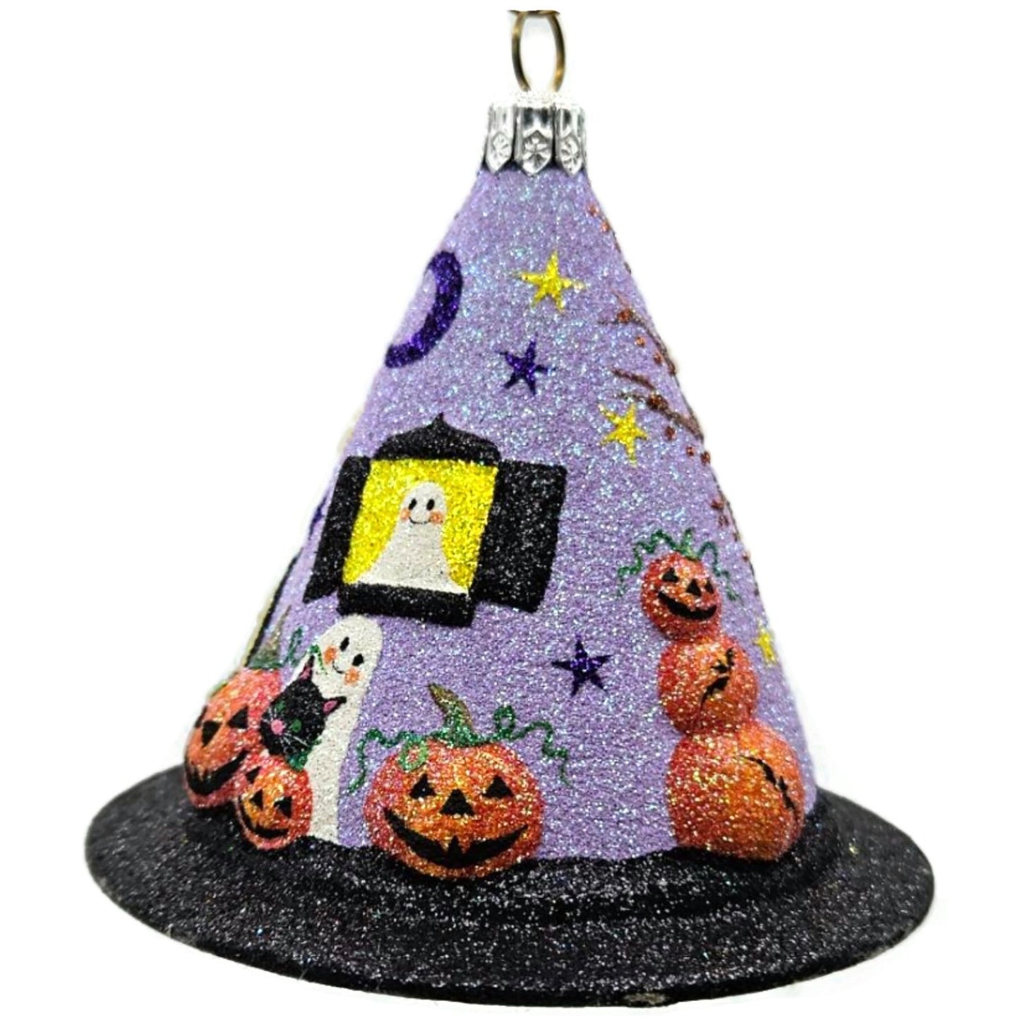 Patricia Breen Villa Boo Purple Moon Pumpkin Halloween Christmas Ornament 2356