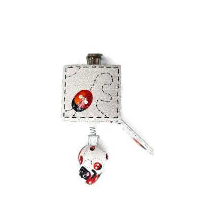Patricia Breen Pop Goes the Chameleon Ladybugs Clip On Christmas Ornament 2782