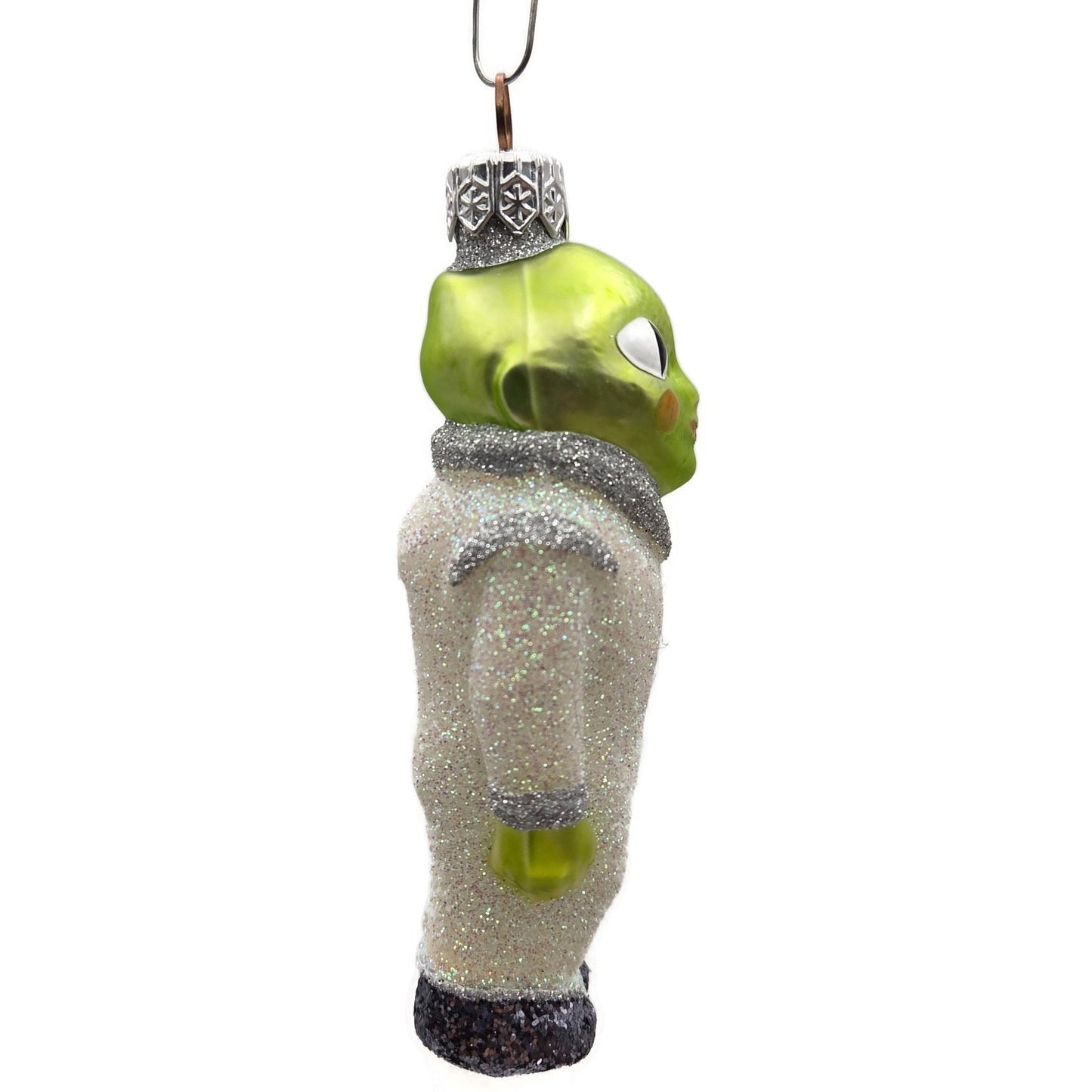 Patricia Breen A Walk on the Moon Alien Glittered Suit Shoes Christmas Ornament