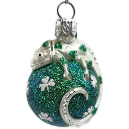 Patricia Breen Miniature Chameleon Surprise Shamrocks St Patricks Day Ornament