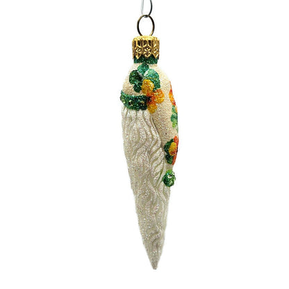 Patricia Breen Stocking Cap Santa Head Nasturtium Spring Christmas Tree Ornament