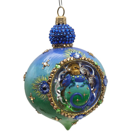 Patricia Breen Ornament Anniversary Reflector Peacock Chameleon Christmas Decor