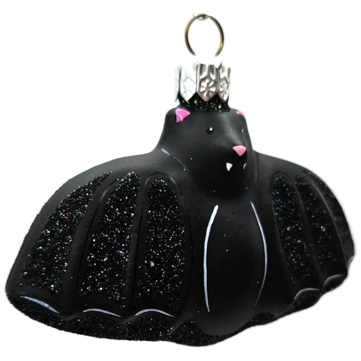 Patricia Breen Henry The Bat Black Glass Halloween Christmas Tree Ornament 2323
