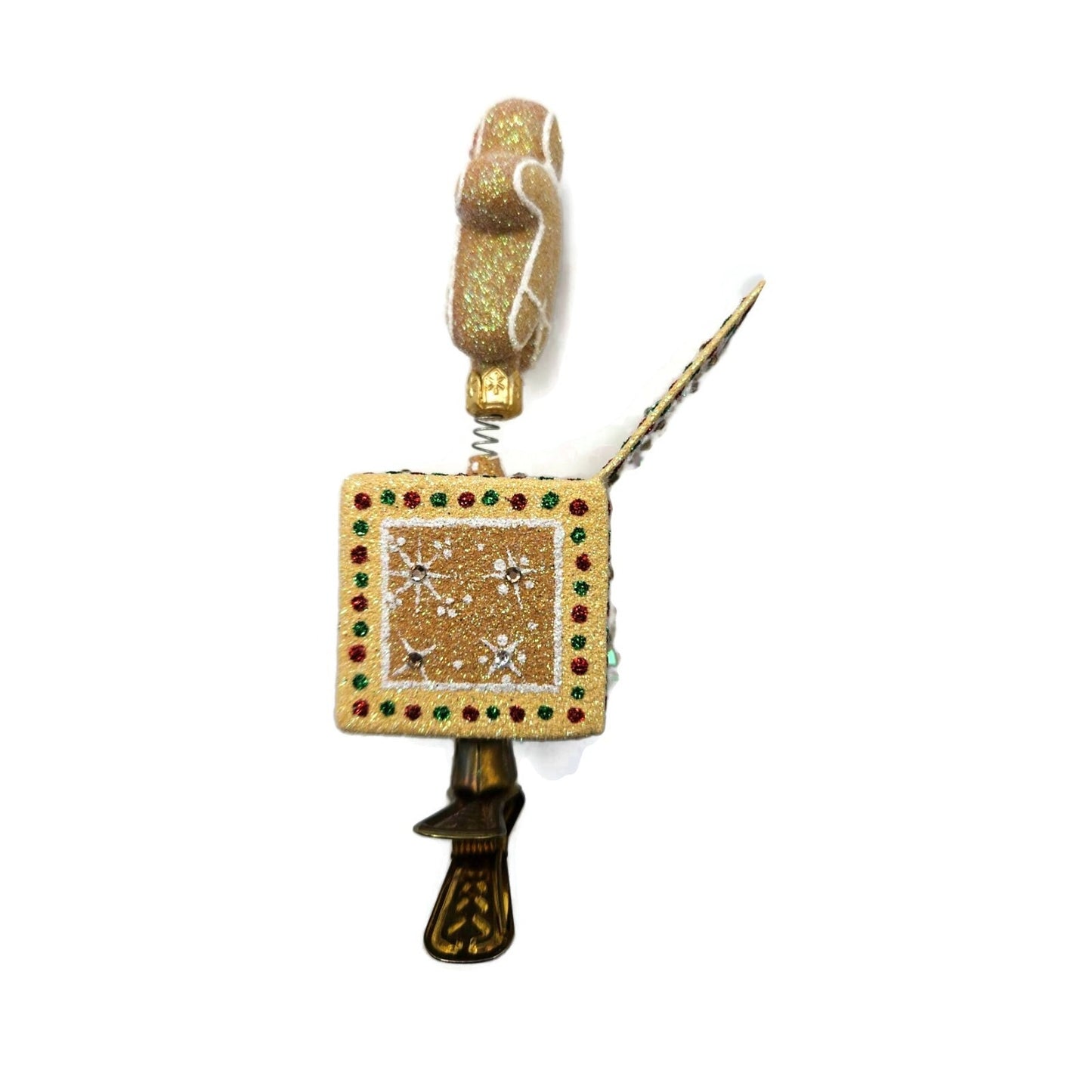Patricia Breen Jolly Surprise Ginberboy Gingerbread Clip Christmas Tree Ornament