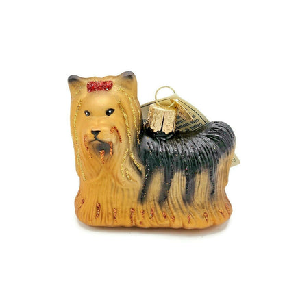Old World Christmas Yorkie Dog Pet Puppy Friend Christmas Tree Ornament OWC