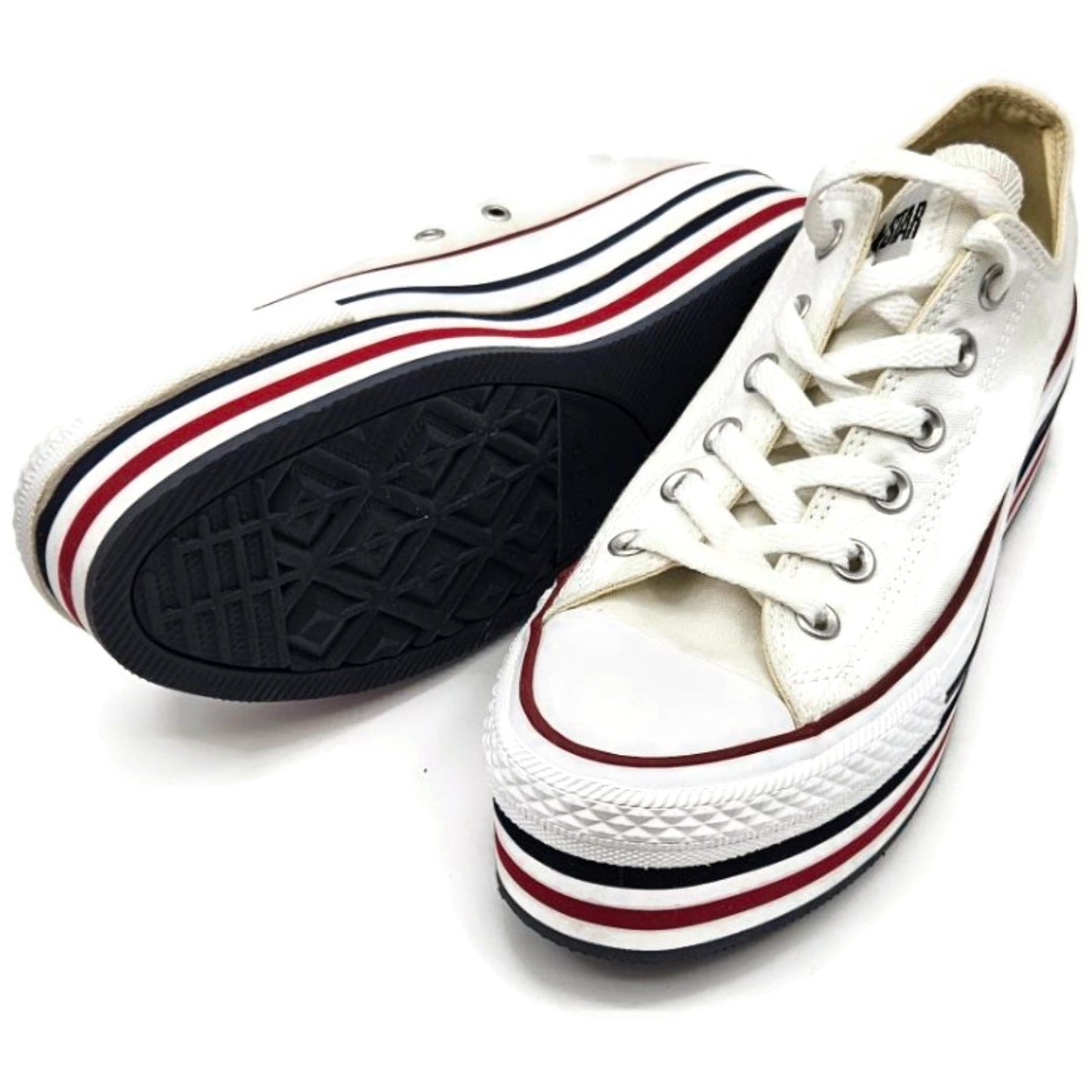 Converse Chuck Taylor All Star Platform OX White Canvas Shoes 136895C Unisex