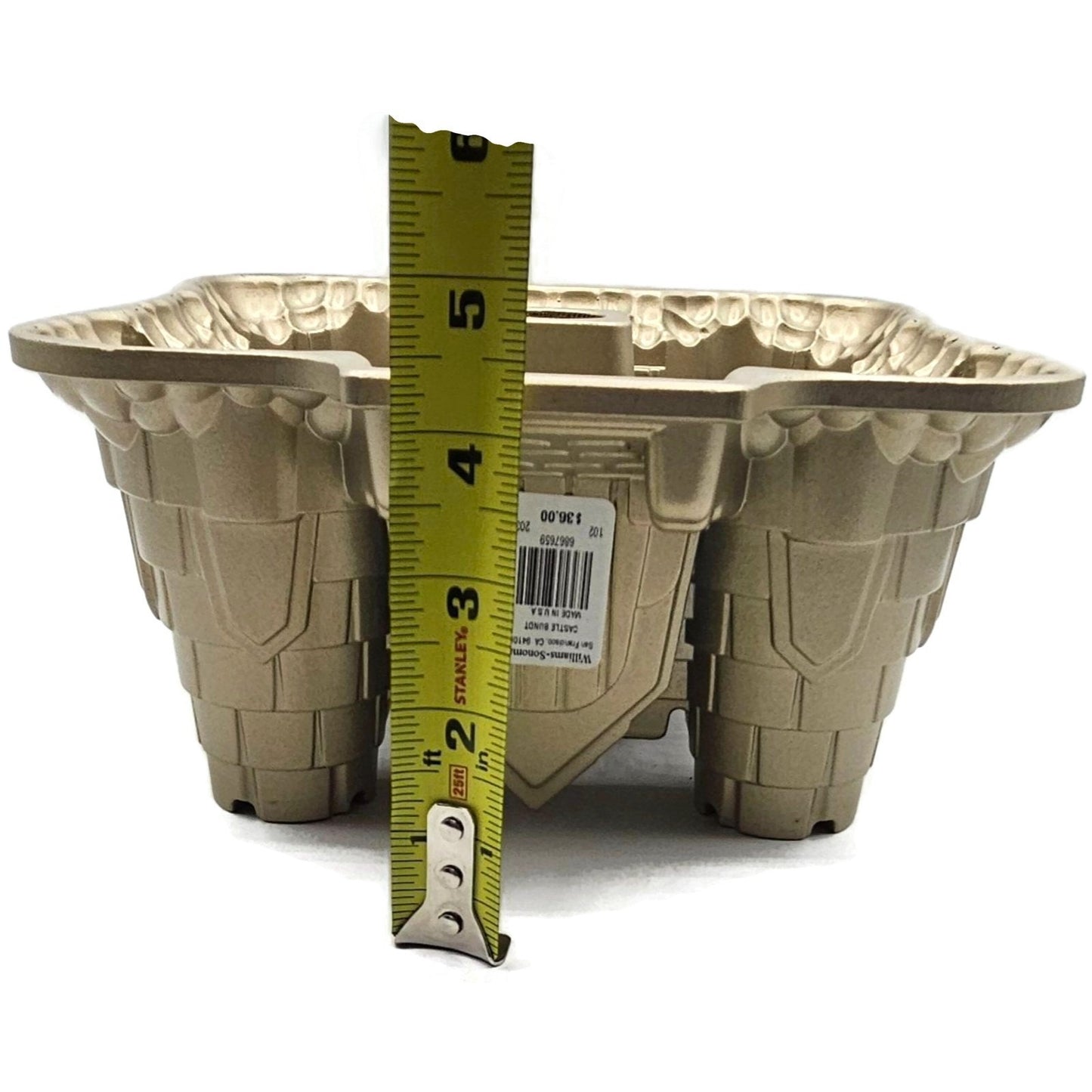 Castle Bundt Cake Pan 10 Cups Non Stick Gold Tone Williams Sonoma Nordic Ware