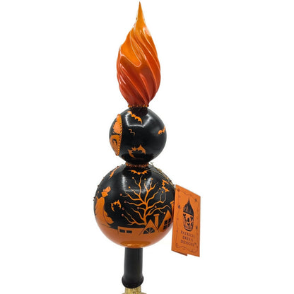 Patricia Breen All Hallows Eve Finial Orange Black Village Halloween Tree Topper