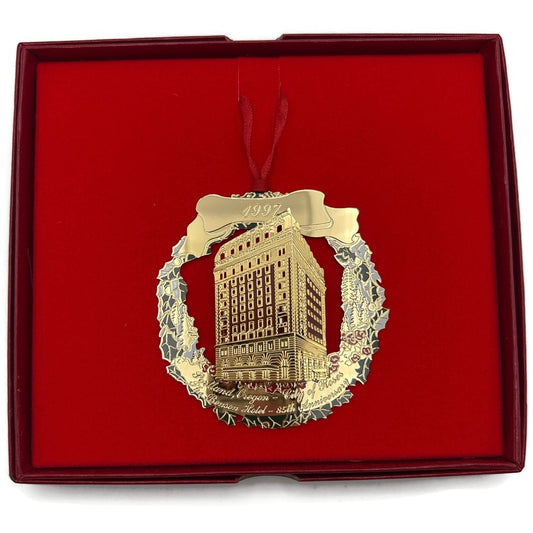 Portland Ornament 1997 Historic Benson Hotel 85th Anniversary Gold Plated Gift