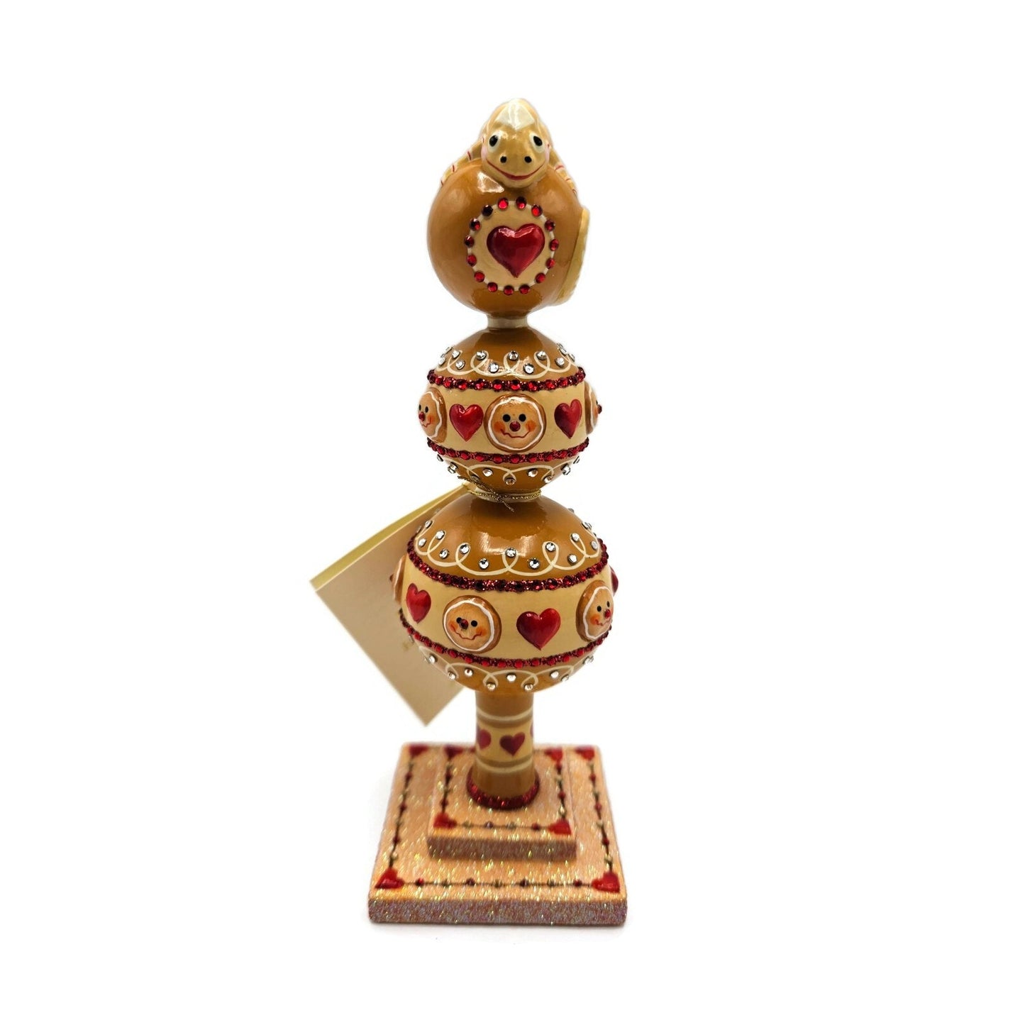 Patricia Breen Miniature Chameleon Finial Gingerbread Christmas Tree Ornament