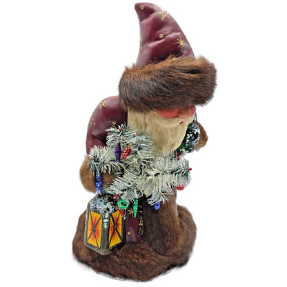 Ino Schaller Santa Claus Red Coat Paper Mache Candy Container Limited Edition