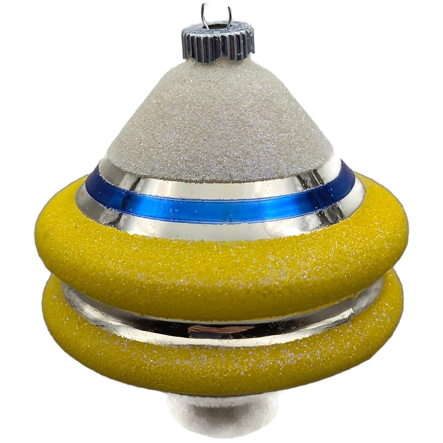 Christopher Radko Shiny Brite Snow Tops Reflector Christmas Tree Ornament Set