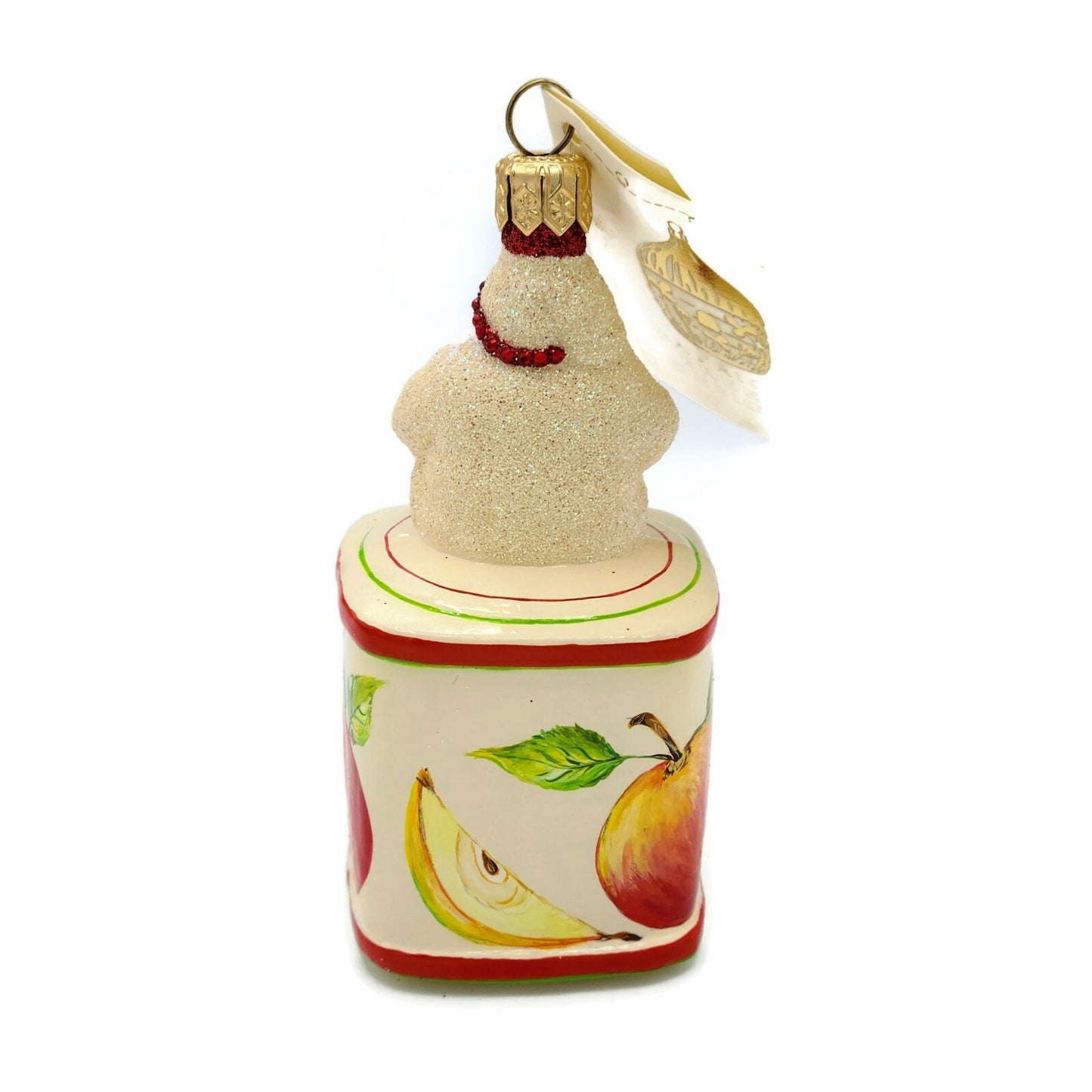 Patricia Breen Tea Time Santa Apples Spring Party Free Standing Holiday Ornament