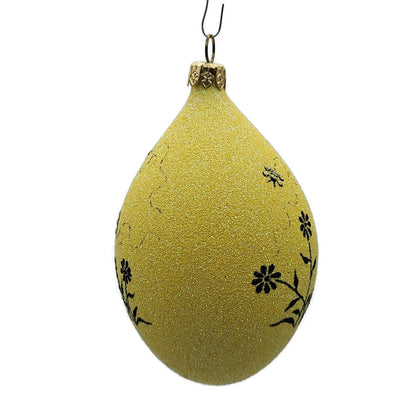 Patricia Breen Silhouette Egg Beeskep Bees Flower Yellow Easter Holiday Ornament