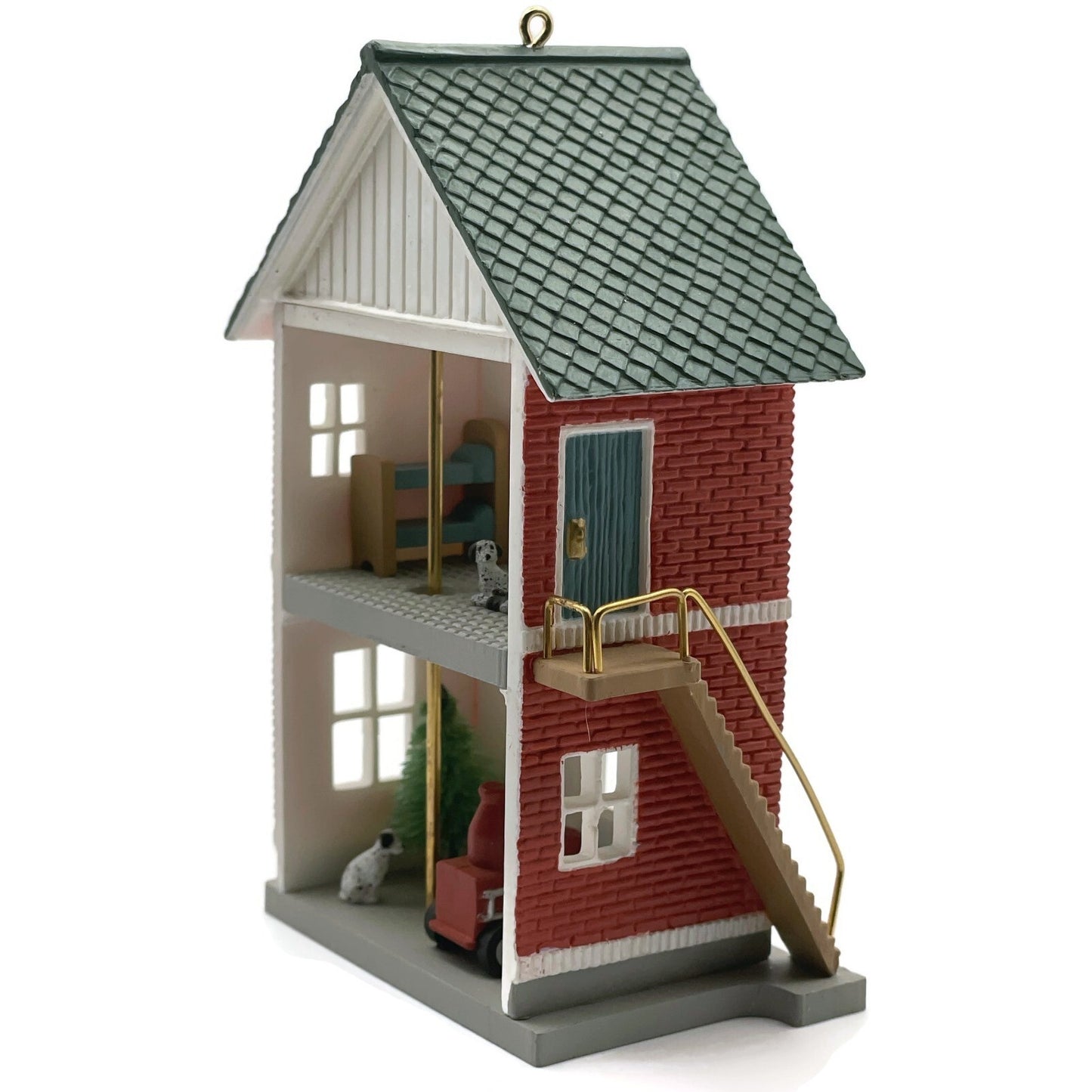 Hallmark Ornament Fire Station 1991 Nostalgic Christmas Village Tree Keepsake