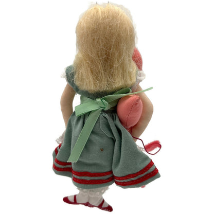 Gladys Boalt Alice With Flamingo Alice in Wonderland Christmas Ornament Signed