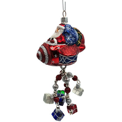 Patricia Breen Santa du Ciel Red Air Plane Travel Gifts Christmas Tree Ornament