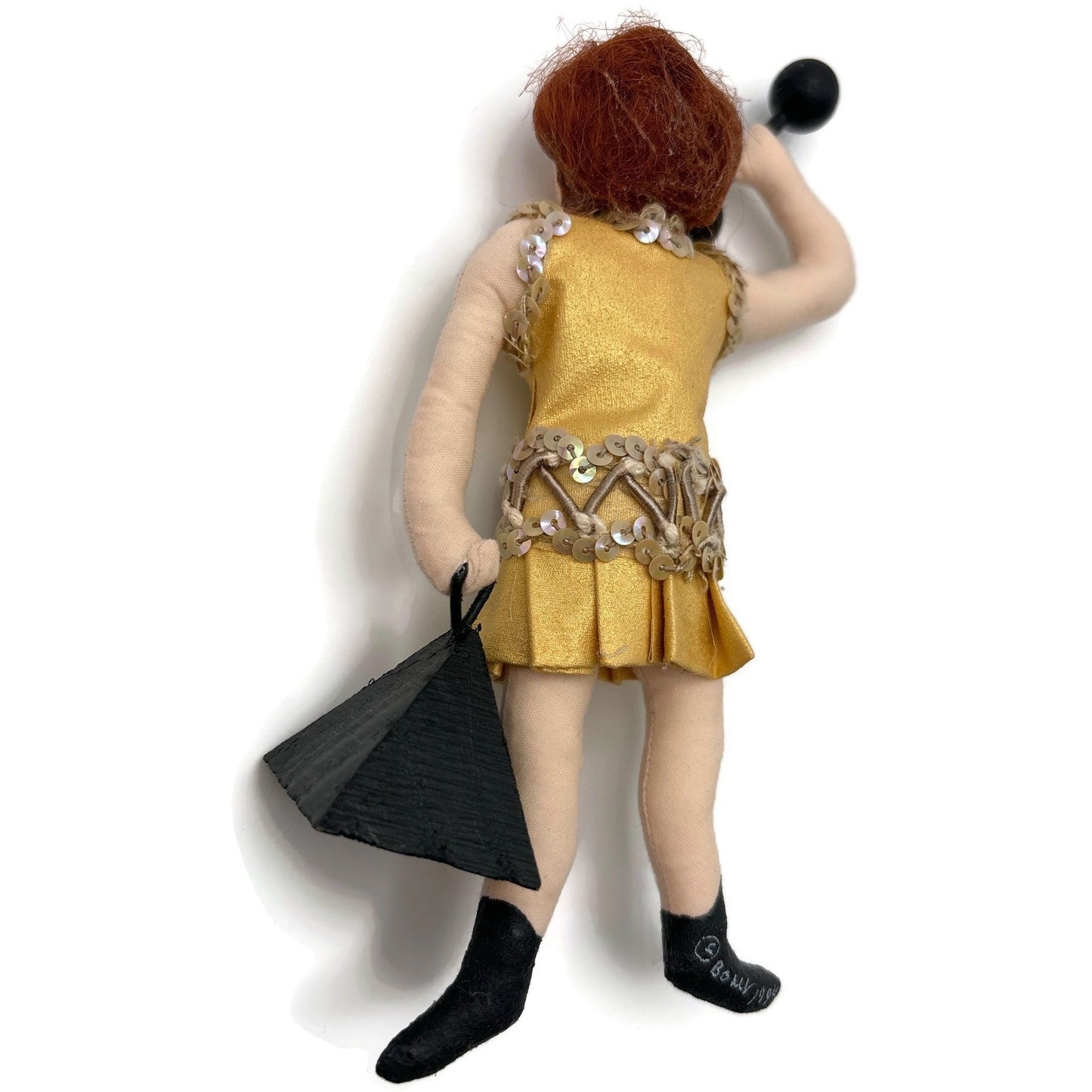 Gladys Boalt Circus Female Weight Lifter Handmade Fabric Christmas Tree Ornament