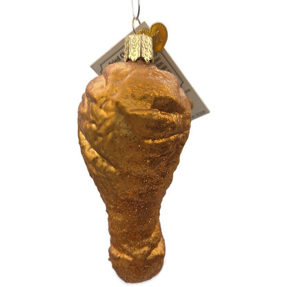Old World Christmas Fried Chicken Golden Brown Leg OWC Blown Glass Ornament