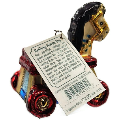 OWC Rocking Horse Toy Ornament Hanging Old World Christmas Holiday Tree Decor