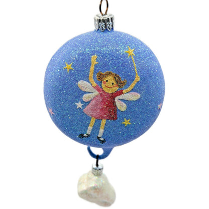 Patricia Breen Tooth Fairy Blue Glitter Christmas Ornament Retired Item 2139