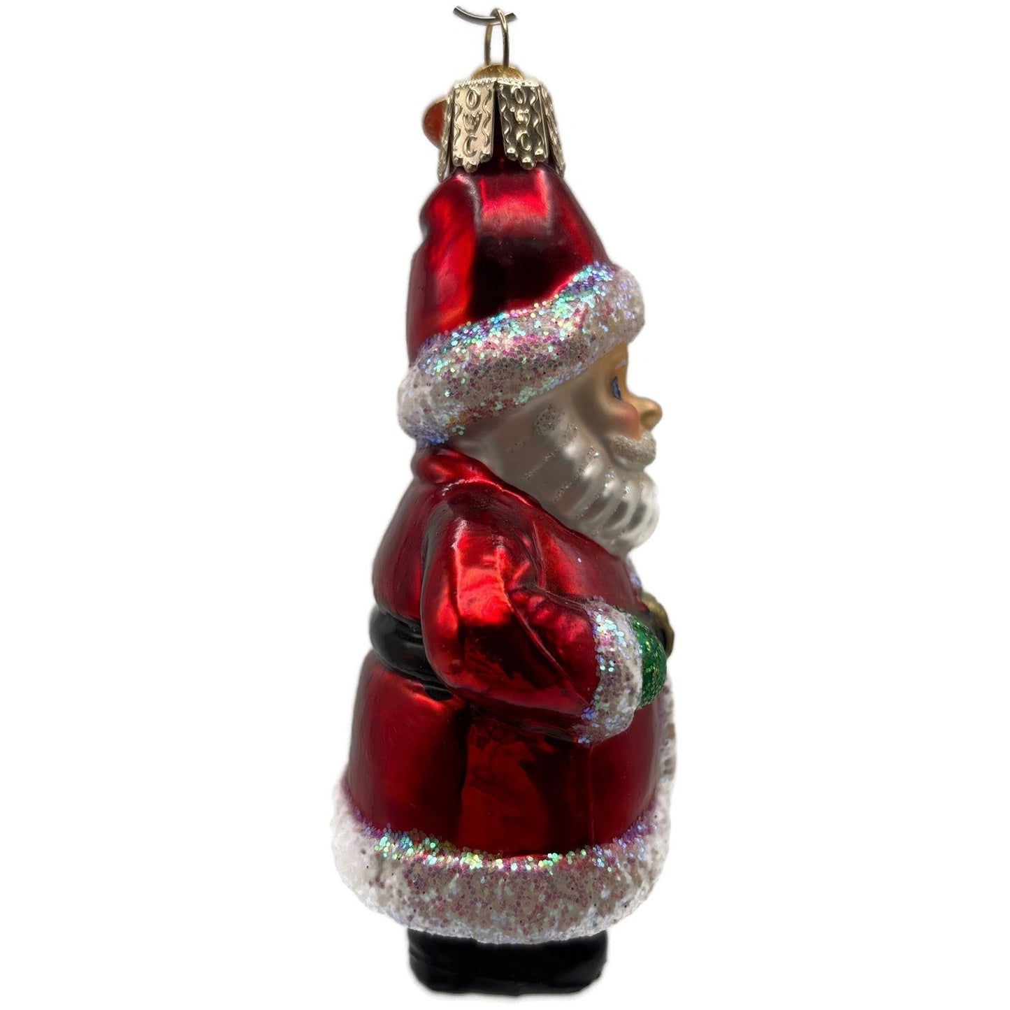 Old World Christmas Short Stuff Santa Claus 2019 Glass Christmas Tree Ornament