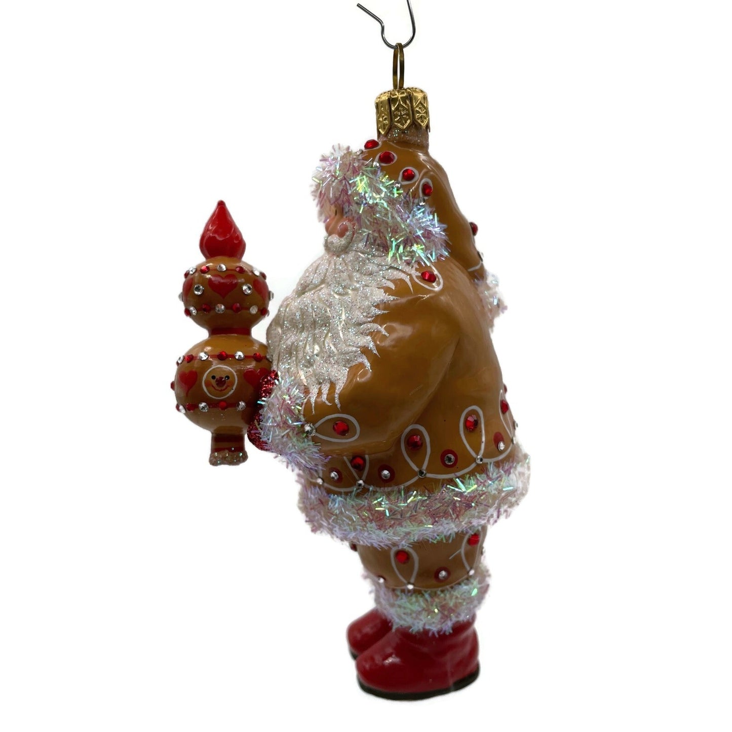 Patricia Breen Crowning Glory Gingerbread Santa Claus Christmas Tree Ornament